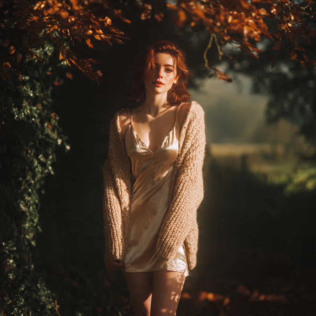 18 Trendy Fall Outfits for Effortless Autumn Style 9 Cardigan with Slip Dress