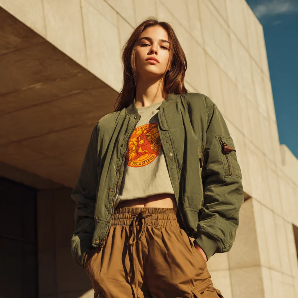 Cargo Pants and Graphic Tee