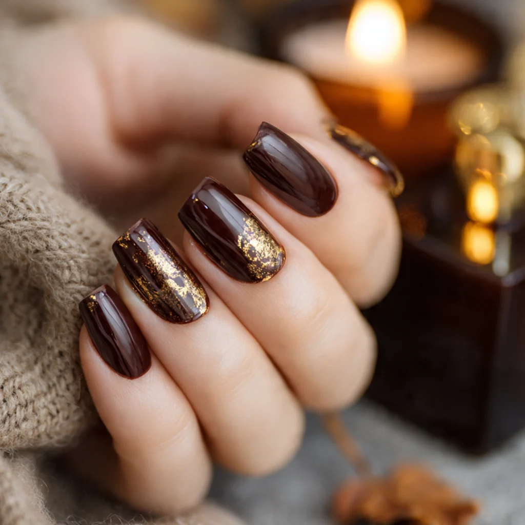 20 Stunning Fall Nails Ideas to Try This Autumn Season 11 Chocolate Brown Luxe