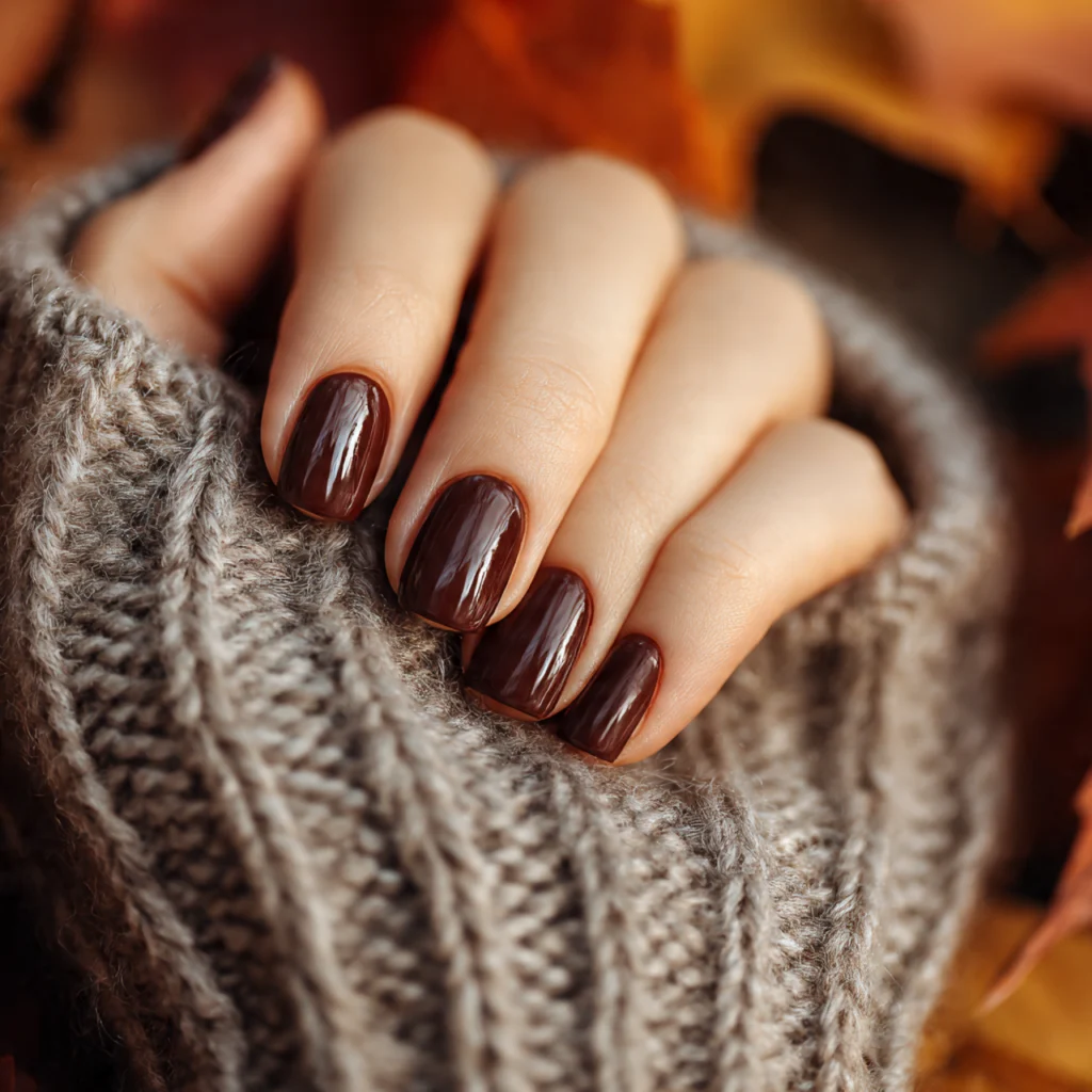 Chocolate Glaze Nails