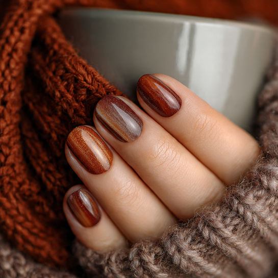 Late Summer Early Fall Nails: 20 Gorgeous Ideas for a Seamless Seasonal Transition 20 Cinnamon Swirl Style