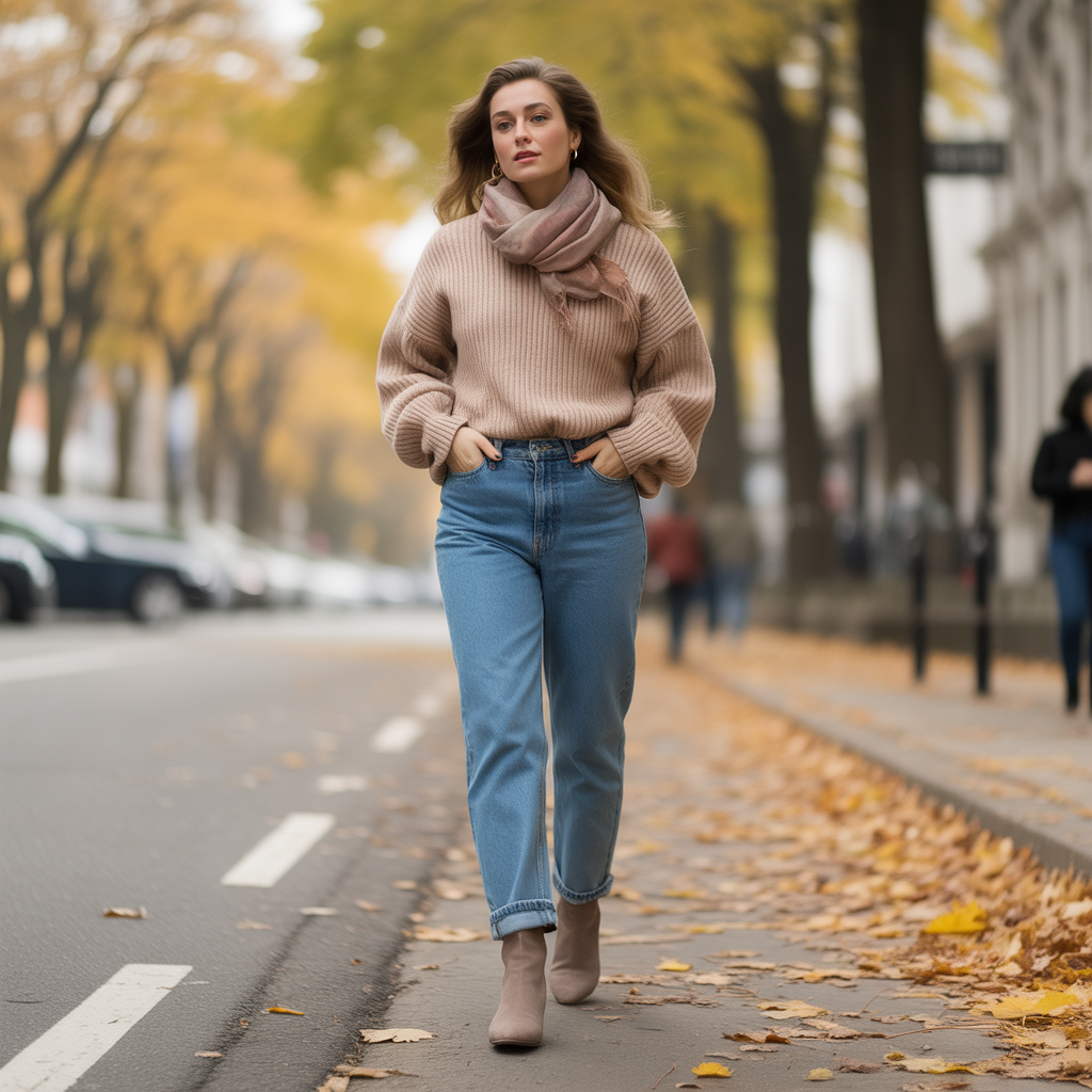 17 Simple Fall Outfits for Effortless Style This Season 1 Cozy Sweater with Classic Jeans