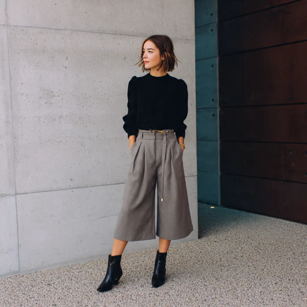 Culottes and Ankle Boots