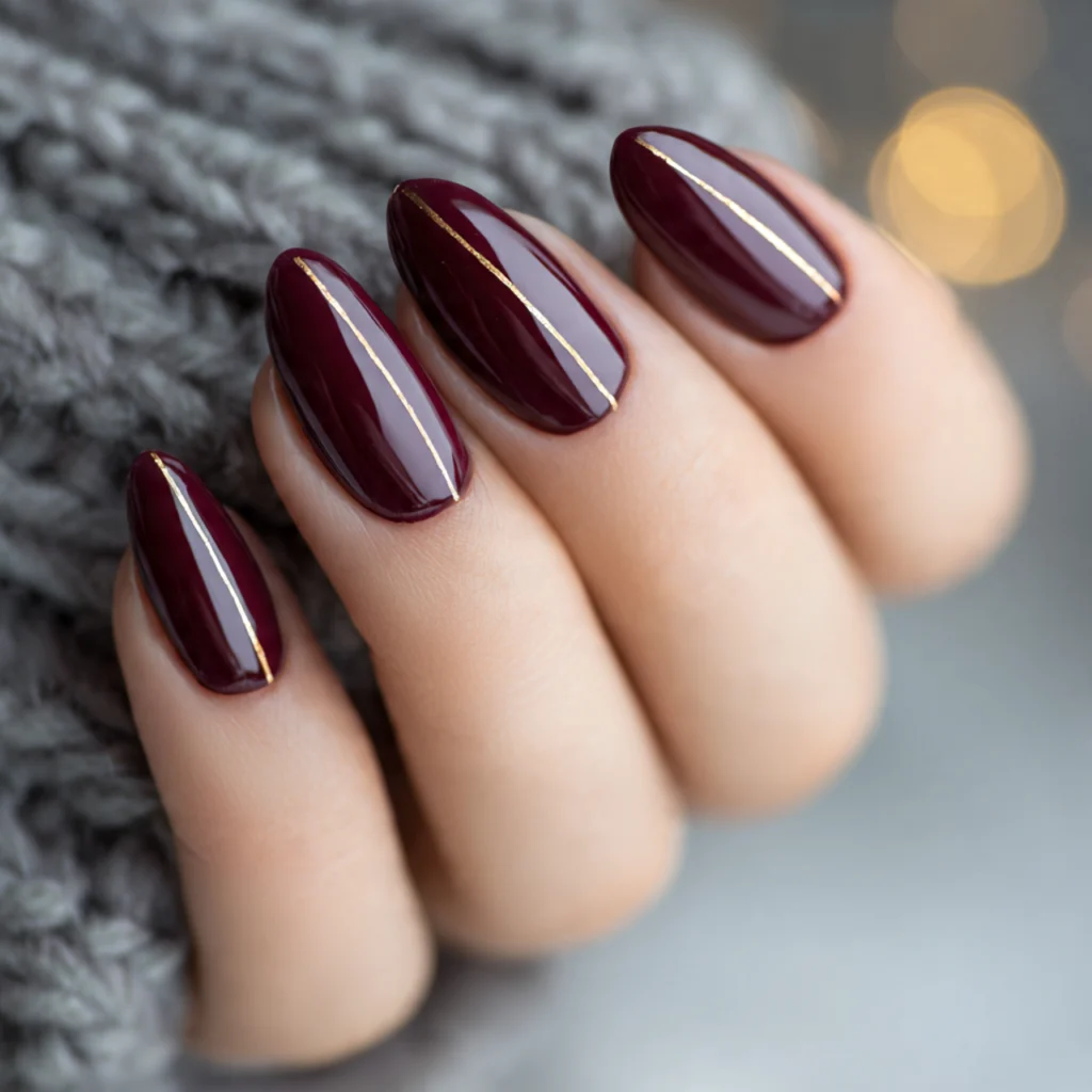 20 Stunning Fall Nails Ideas to Try This Autumn Season 3 Deep Burgundy Elegance