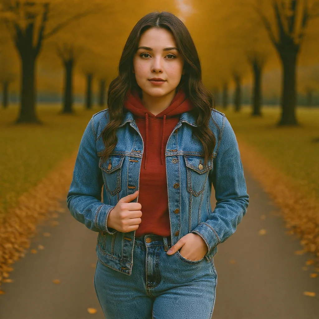 Denim Jacket Over Hoodie