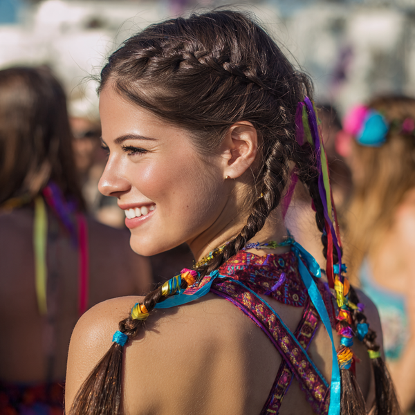 22 Gorgeous Dutch Braid Hairstyles to Try This Year 13 Double Dutch Braids with Ribbon