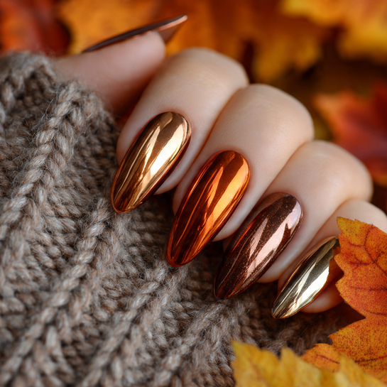 18 Best Fall Chrome Nails Ideas: Metallic Shades You’ll Love 20 Fall Chrome Nails