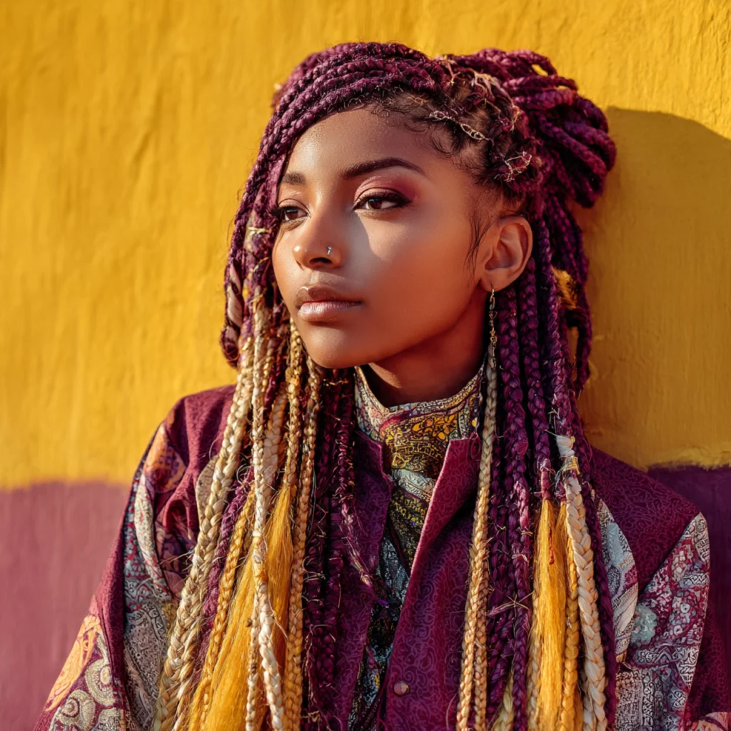 22 Gorgeous Fulani Braids Hairstyles You’ll Fall in Love With 11 Fulani Braids with Colored Extensions