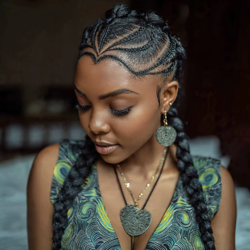 22 Gorgeous Fulani Braids Hairstyles You’ll Fall in Love With 10 Fulani Braids with Heart Design