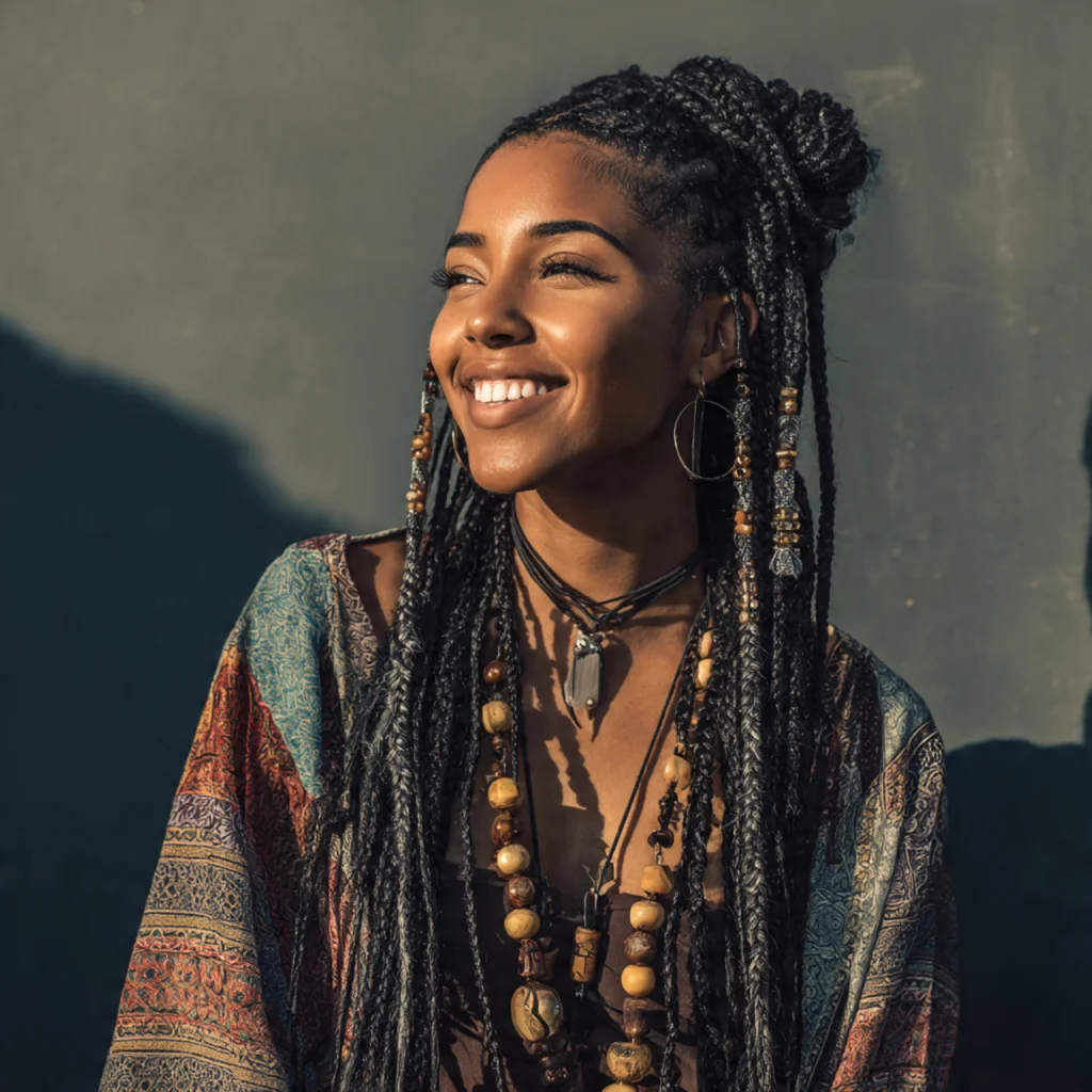 22 Gorgeous Fulani Braids Hairstyles You’ll Fall in Love With 2 Half Fulani, Half Box Braids