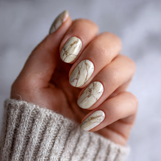Late Summer Early Fall Nails: 20 Gorgeous Ideas for a Seamless Seasonal Transition 15 Marble Neutrals