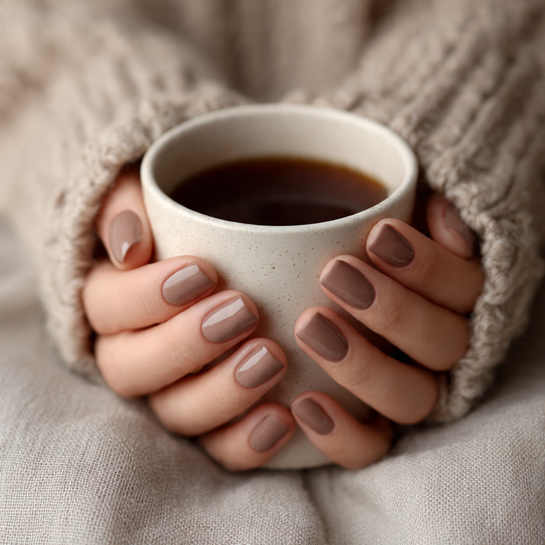 22 Gorgeous Fall October Nails Ideas You’ll Want to Try This Season 8 Matte Mocha Tones