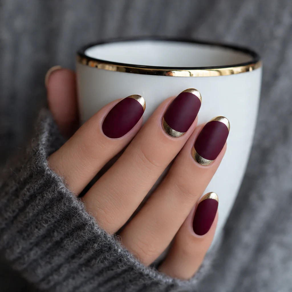 18 Best Fall Chrome Nails Ideas: Metallic Shades You’ll Love 18 Matte and Chrome Contrast