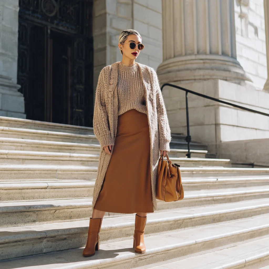 17 Simple Fall Outfits for Effortless Style This Season 9 Midi Skirt with Sweater