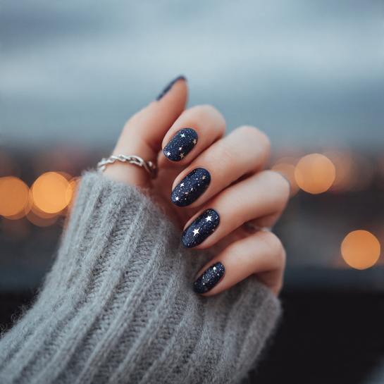 22 Gorgeous Fall October Nails Ideas You’ll Want to Try This Season 14 Midnight Blue Drama