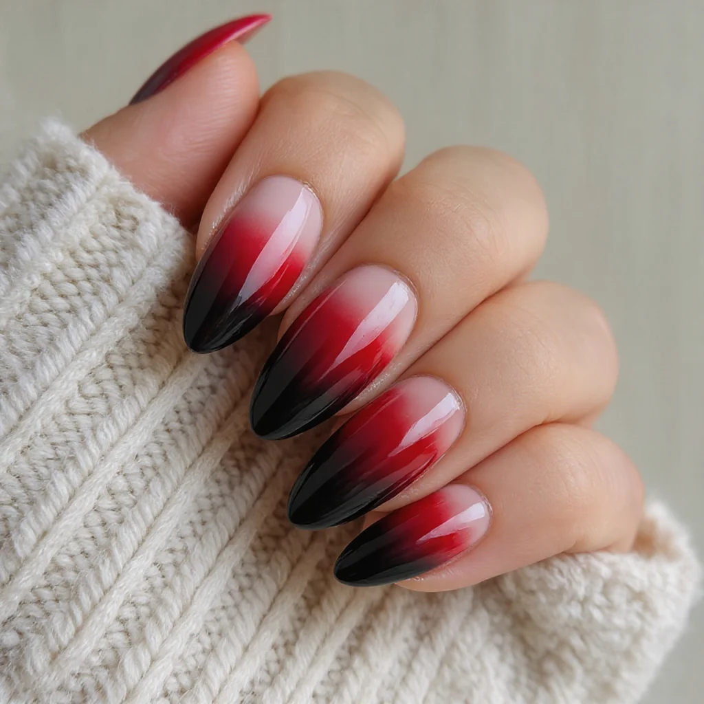 25 Stunning Fall Almond Nails You’ll Want This Autumn 7 Ombre Fall Almond Nails