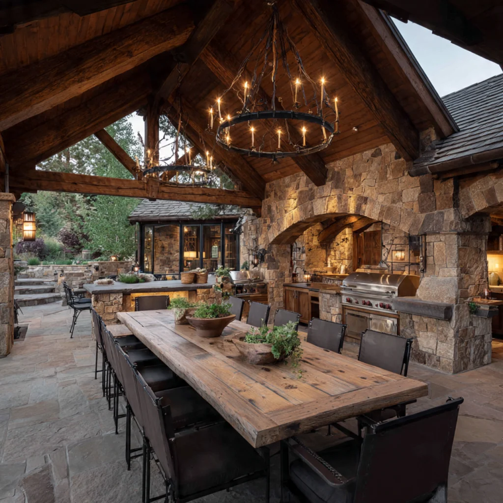 Outdoor Kitchen with Dining Pavilion