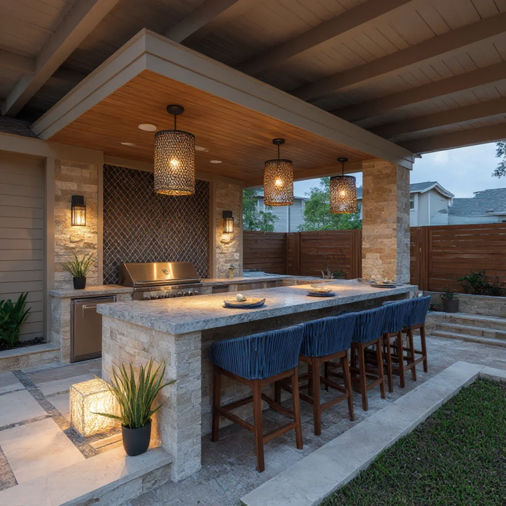 Outdoor Kitchen with Sink and Dishwasher