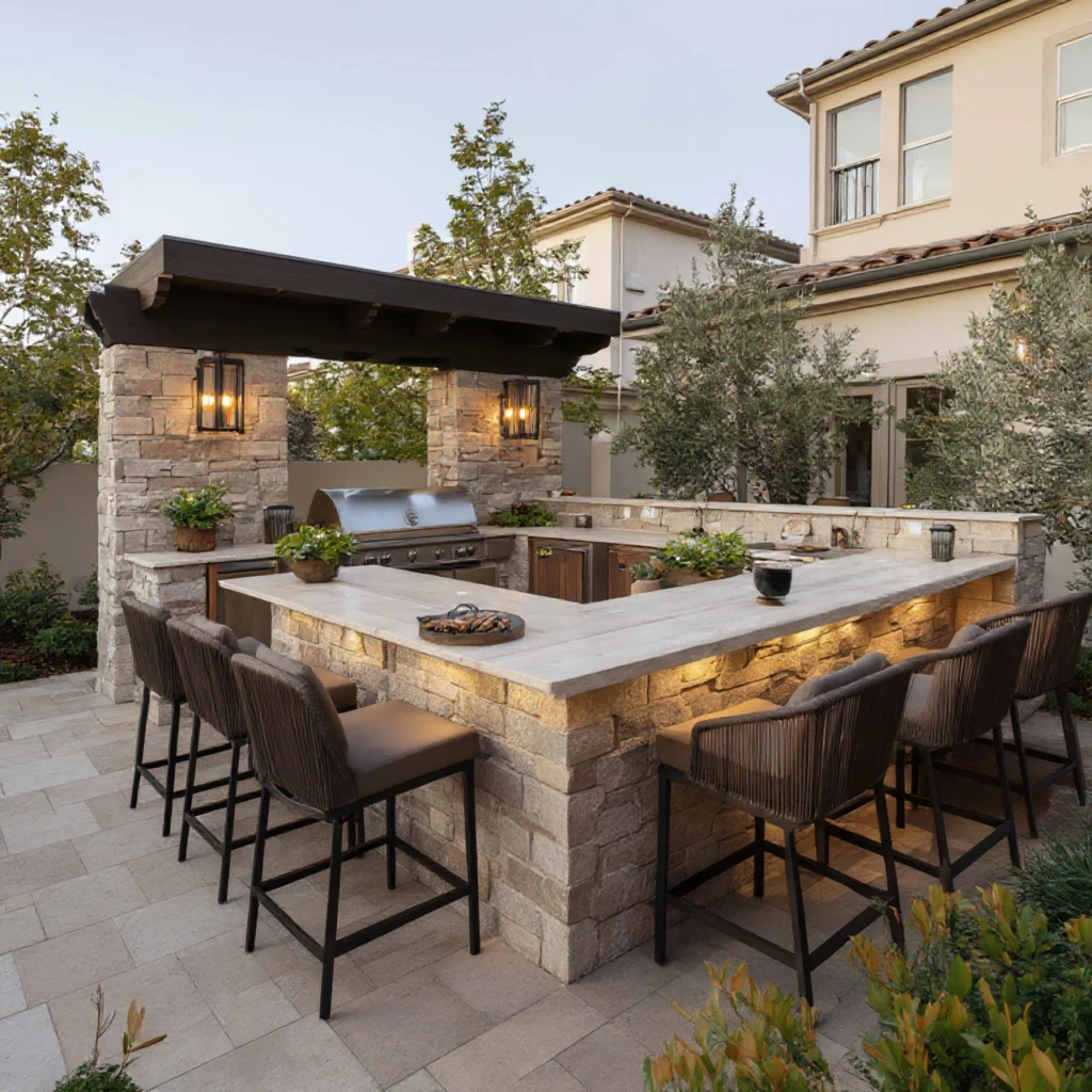 Outdoor Kitchen with Smoker