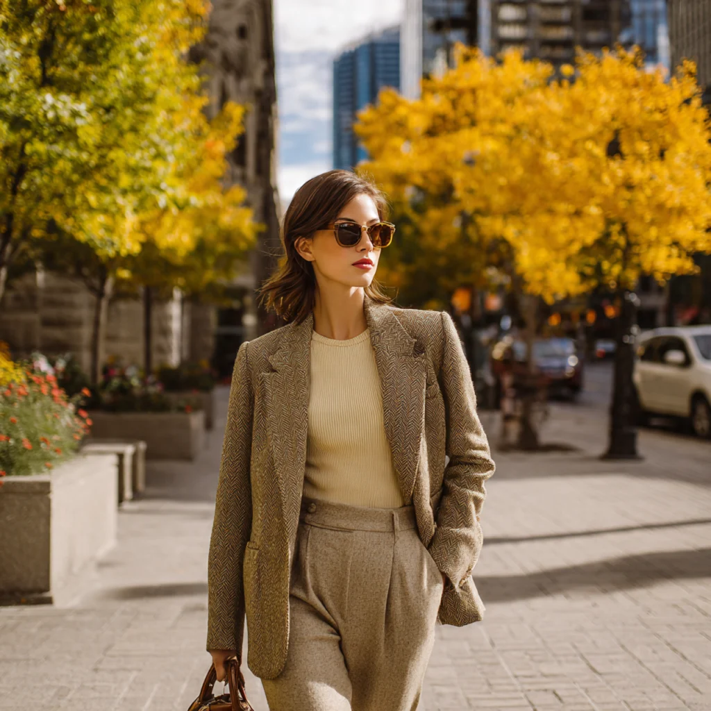 Oversized Blazer and Knit Top