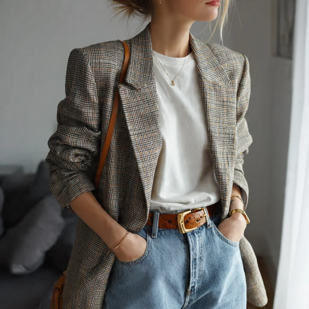 17 Simple Fall Outfits for Effortless Style This Season 4 Oversized Blazer with Denim