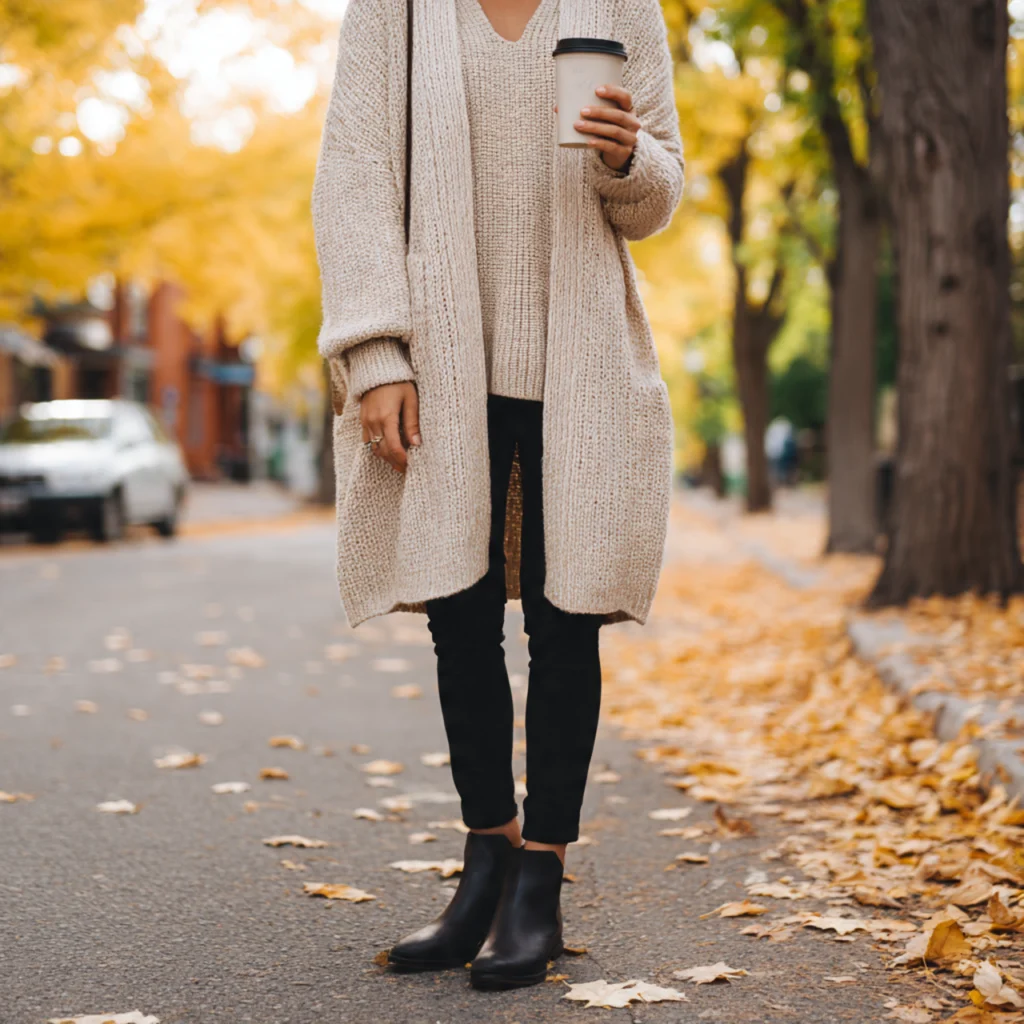 Oversized Cardigan and Leggings
