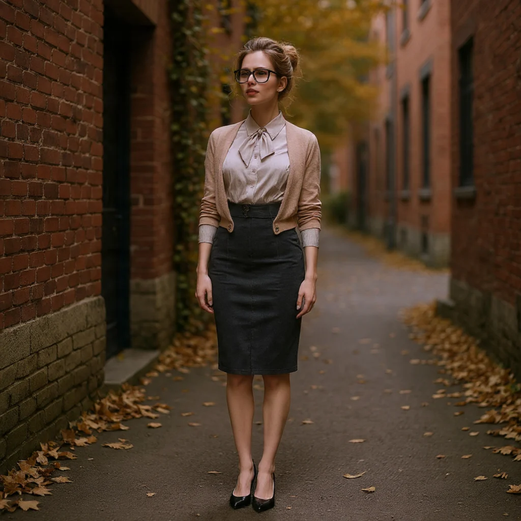 Pencil Skirt and Cardigan