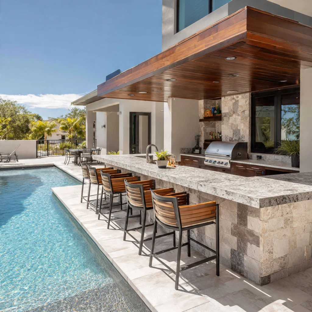 Poolside Outdoor Kitchen