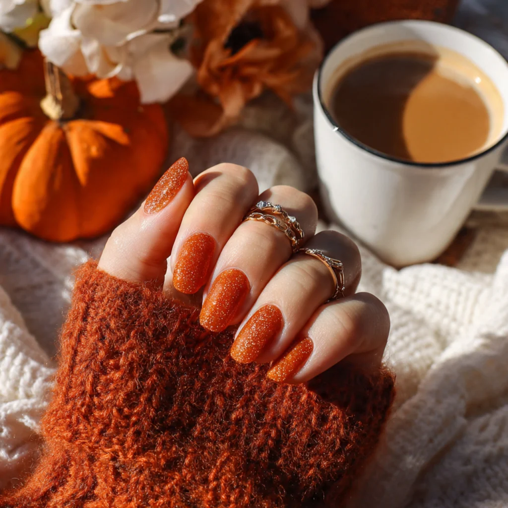 Pumpkin Spice Nails