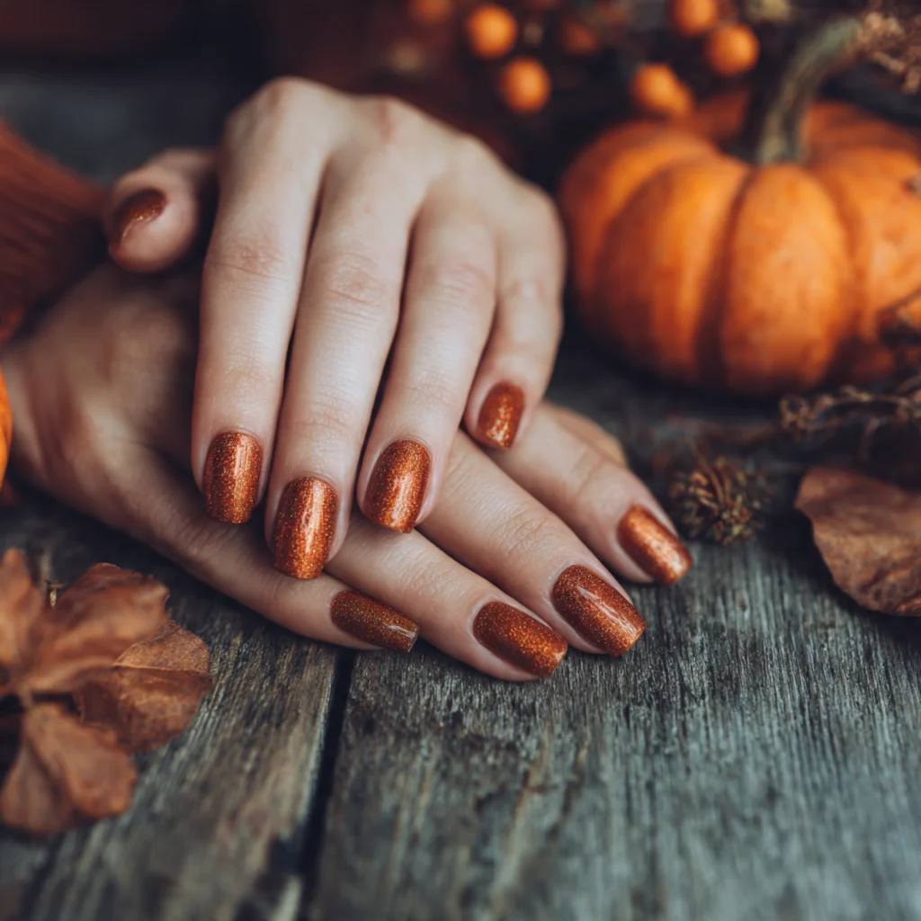 Rust Orange Nails