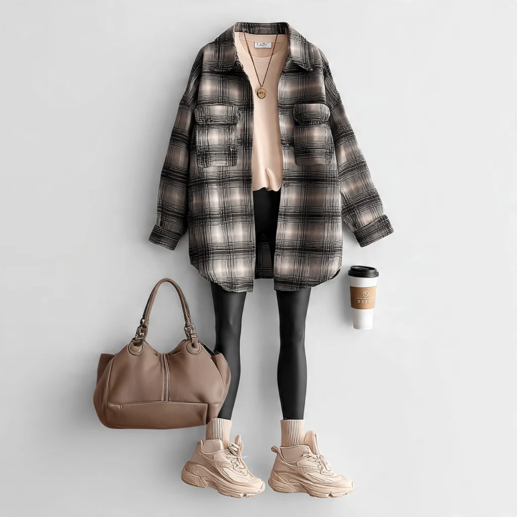 Shacket and Leggings