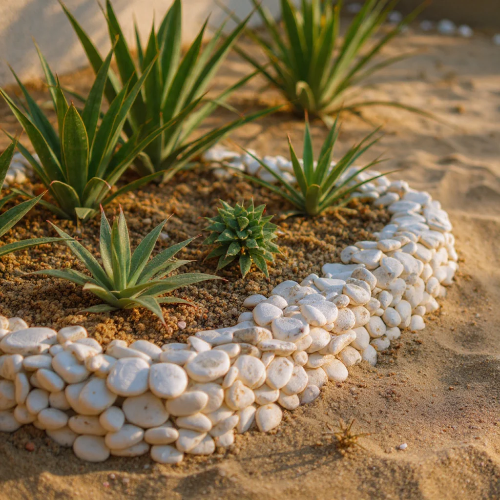 22 Best Garden Edging DIY Ideas to Instantly Upgrade Your Outdoor Space 20 Shell or Pebble Borders