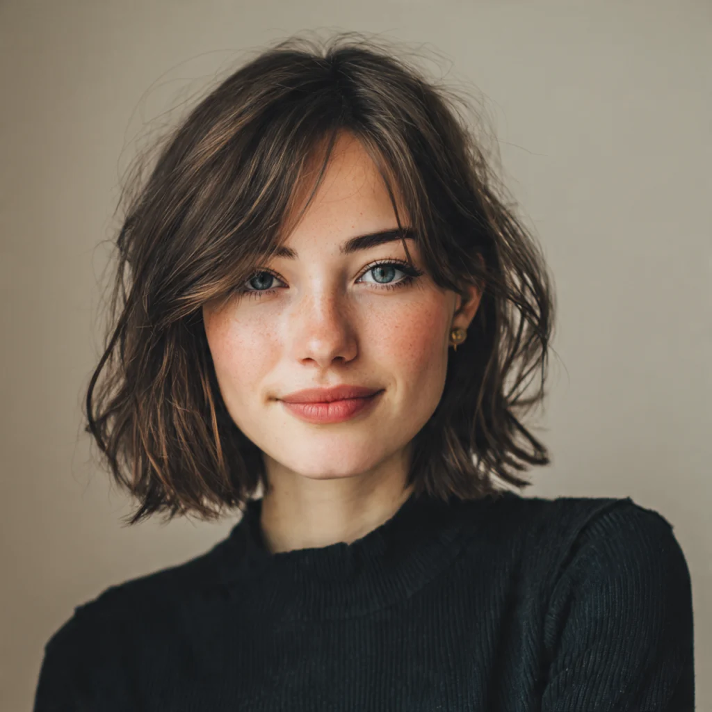 22 Best Hairstyles for Oval Shaped Face to Try in 2025 8 Shoulder-Length Lob