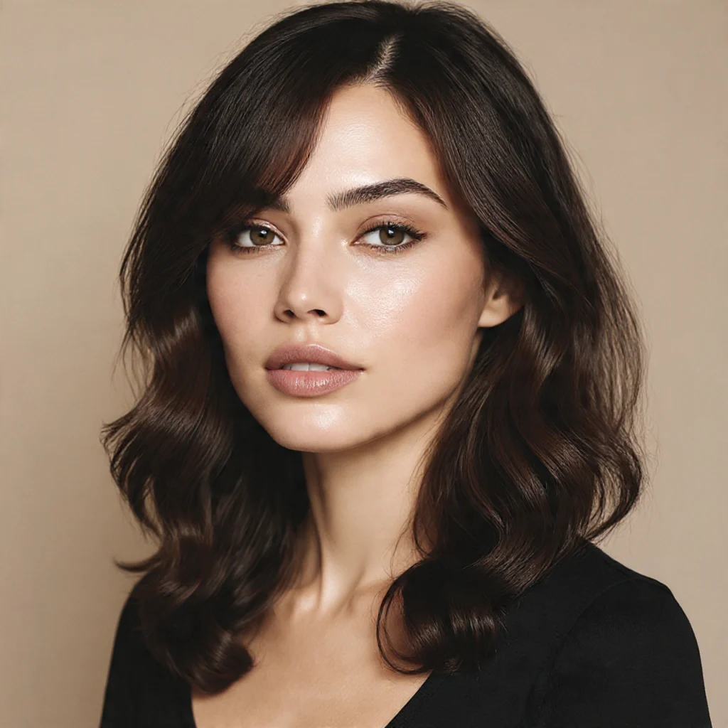 22 Best Hairstyles for Oval Shaped Face to Try in 2025 3 Side-Swept Bangs