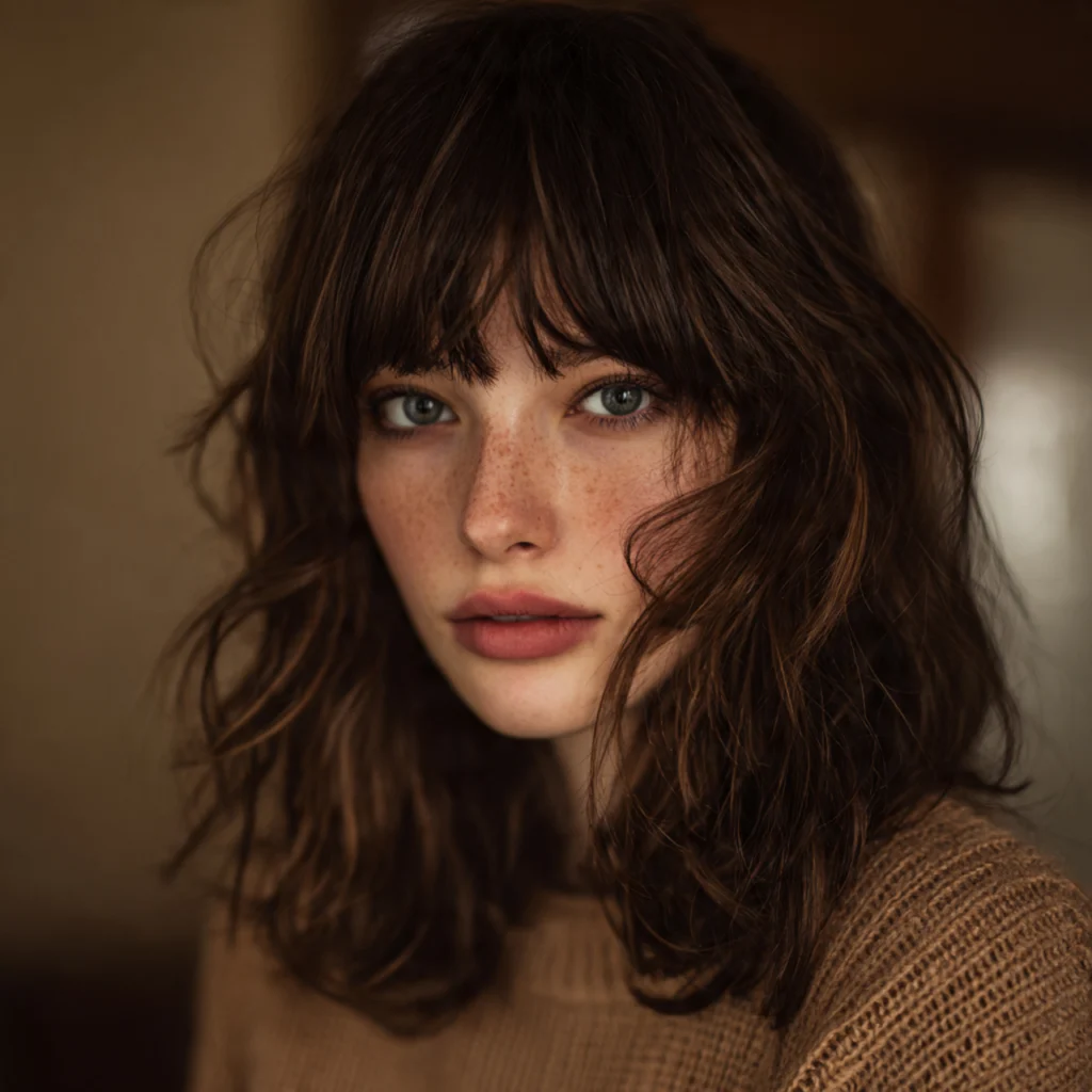 20 Best Soft Mullet Hairstyles: Modern, Effortless & Stylish Looks 12 Soft Mullet with Curtain Bangs