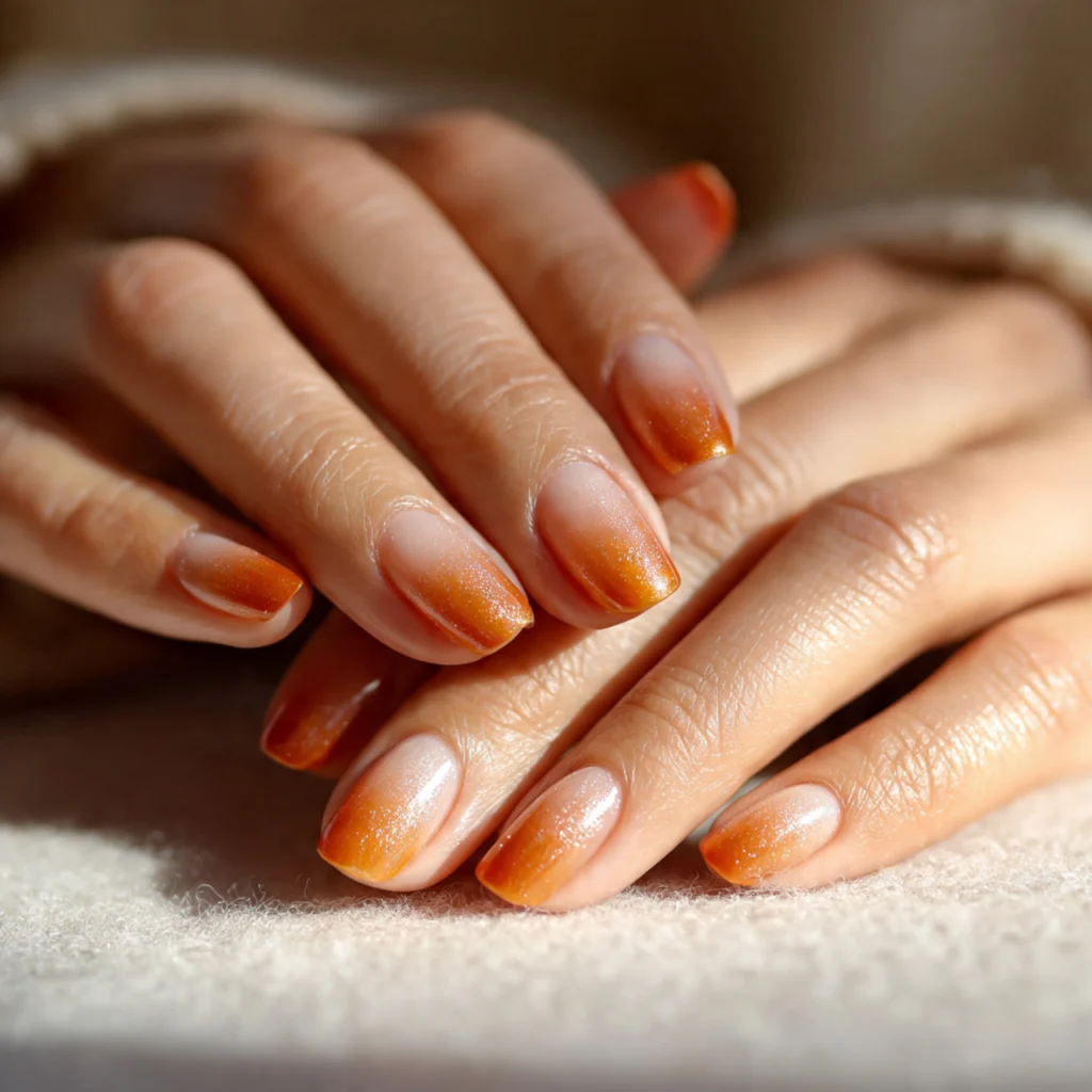 Soft Peach and Burnt Orange Blend