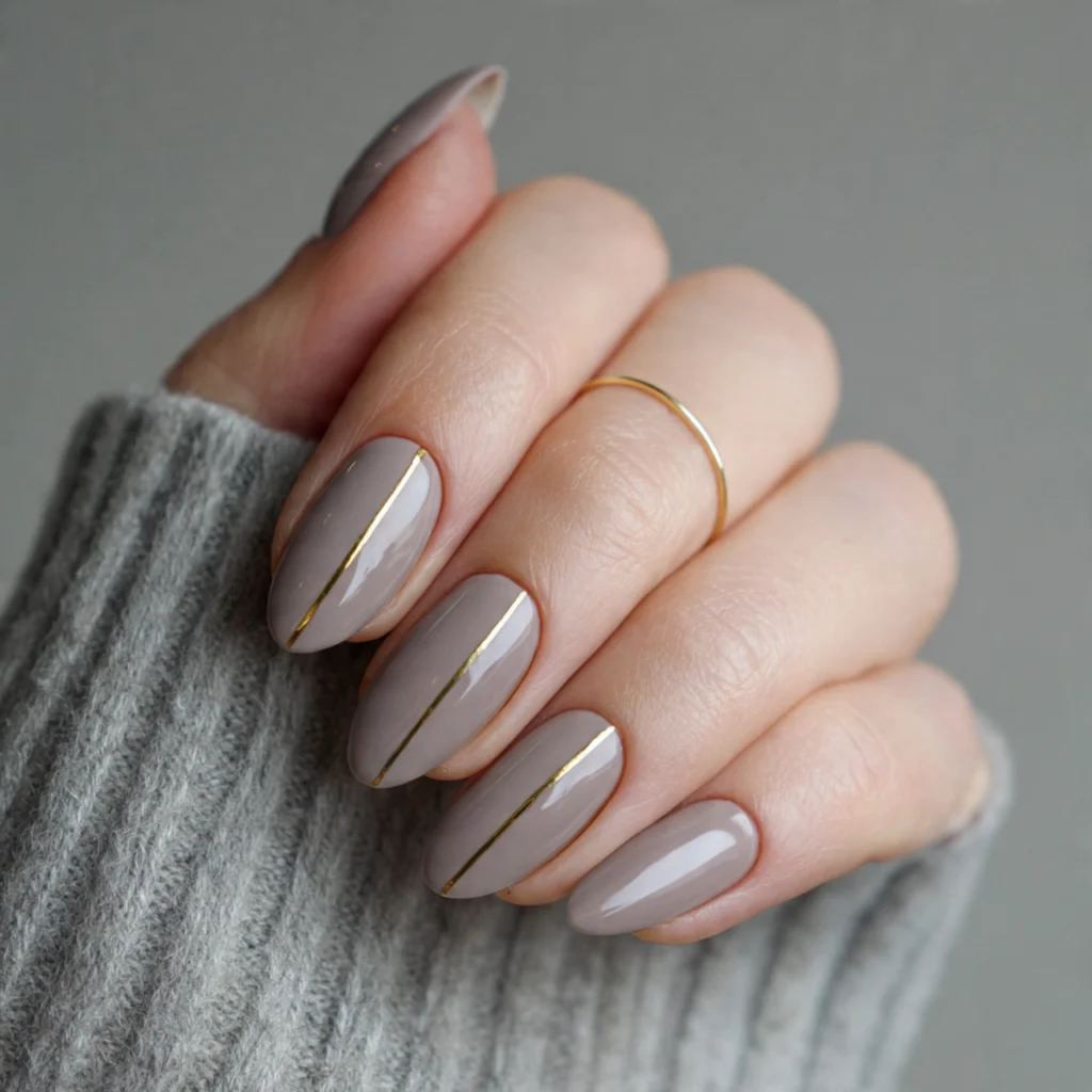 25 Stunning Fall Almond Nails You’ll Want This Autumn 13 Taupe Almond Nails
