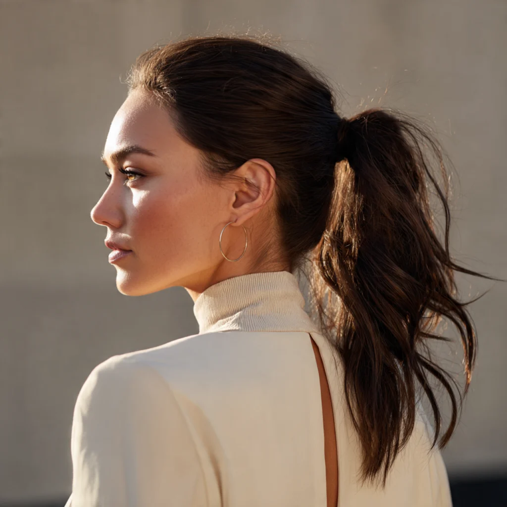 22 Best Hairstyles for Oval Shaped Face to Try in 2025 21 Textured Ponytail