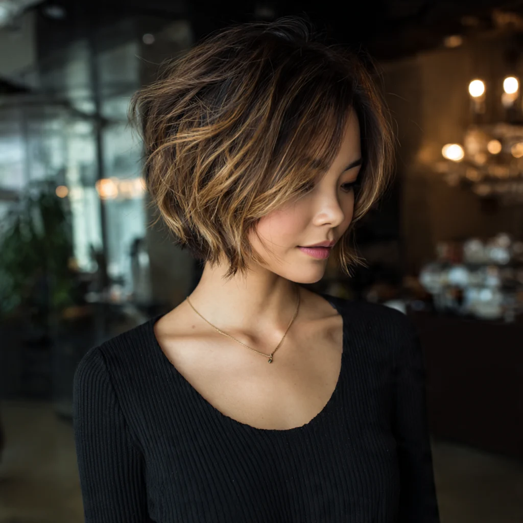 20 Gorgeous Caramel Highlights Ideas for Every Hair Type 13 Warm Caramel on Short Hair