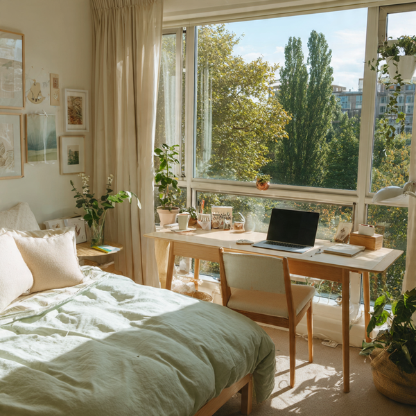 20 Best Genius Bedroom Office Combo Designs for Small Spaces 8 Window Workspace