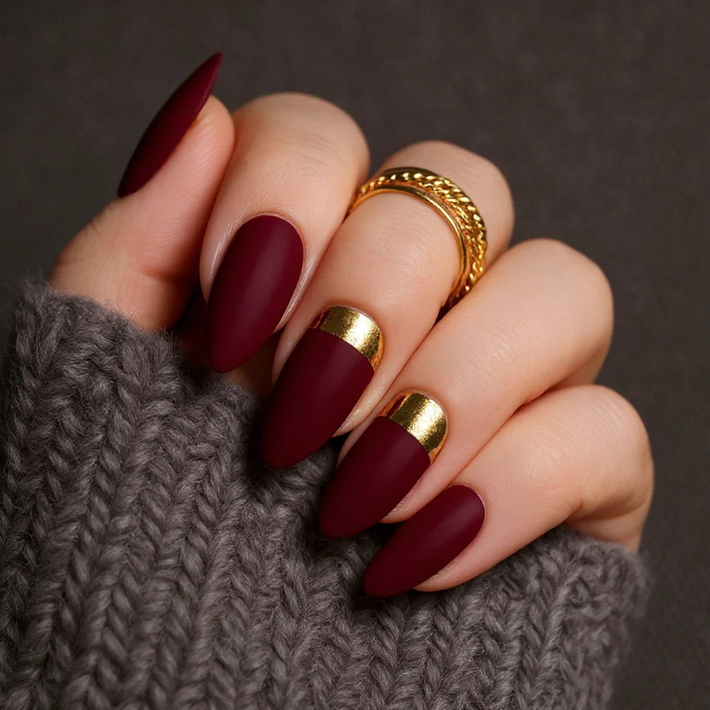 25 Stunning Fall Almond Nails You’ll Want This Autumn 18 Wine-Inspired Almond Nails