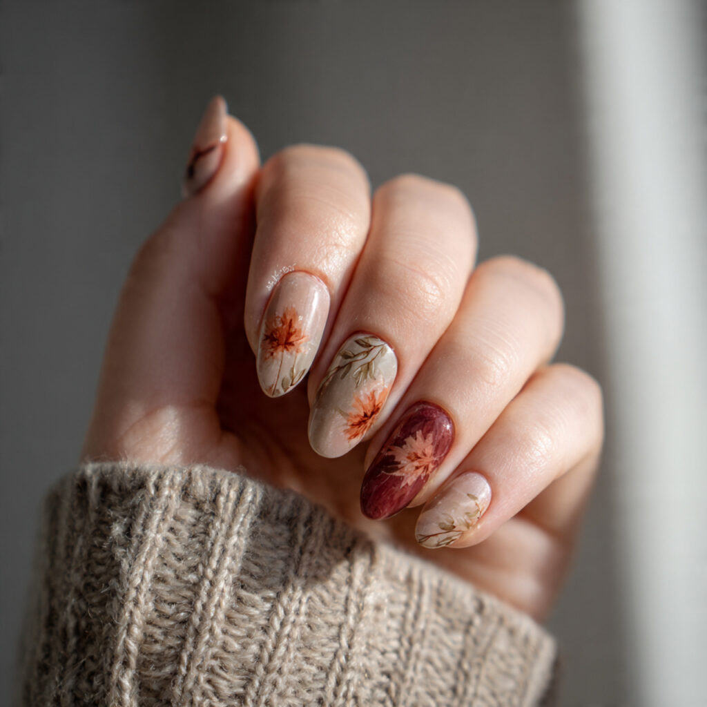 Subtle Fall Nails: 22 Inspiring Ideas for the Season 16 Abstract Fall Designs
