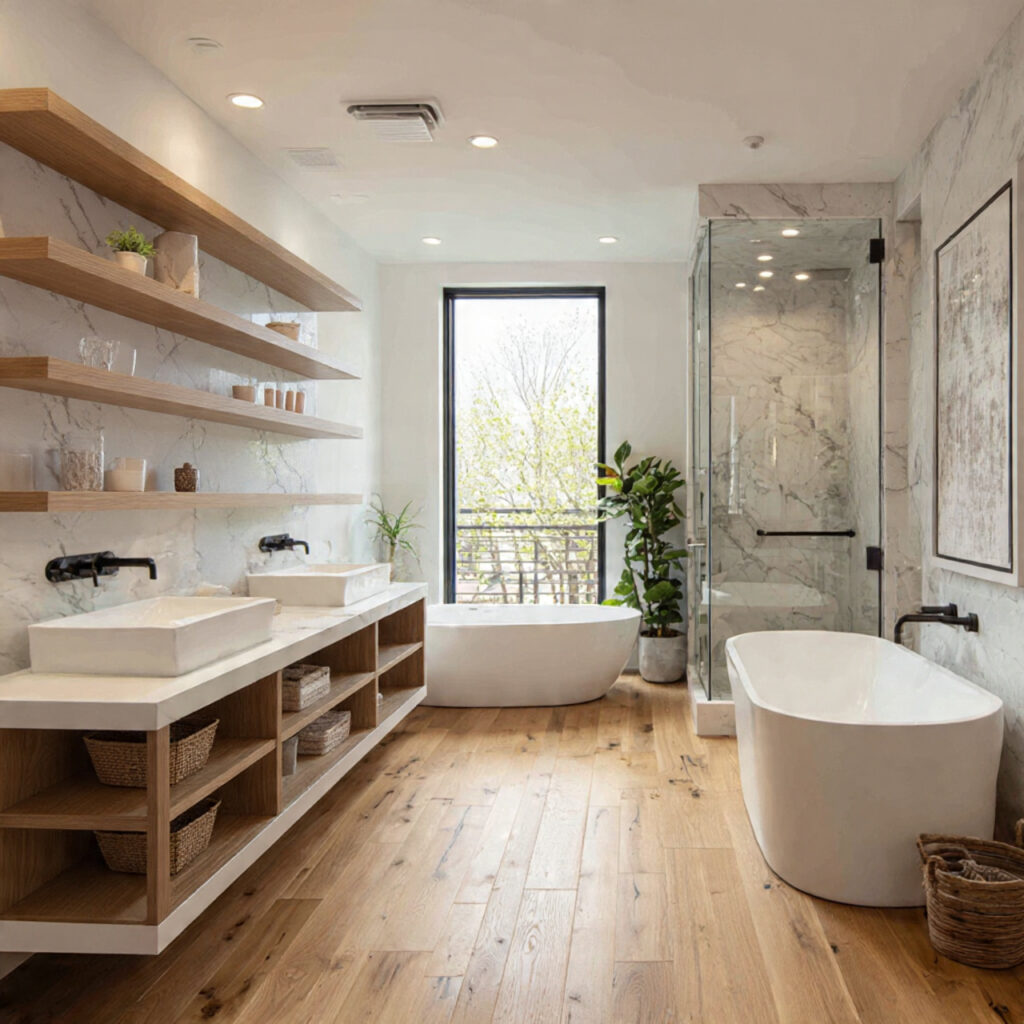 22 Stunning Bathroom Makeover Ideas 17 Add Open Shelving