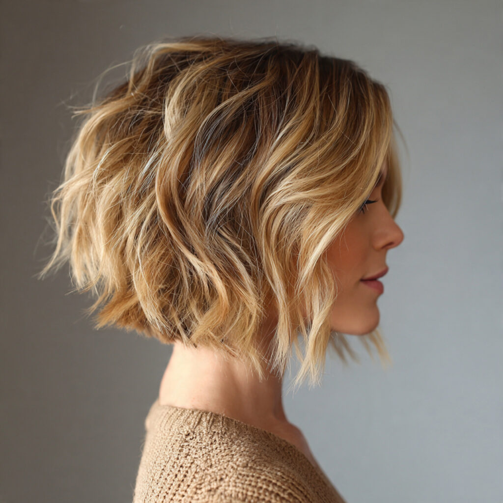 Balayage Undercut Bob
