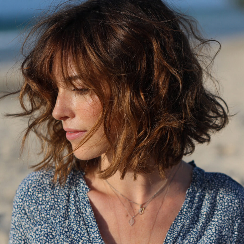 Beach-Wave Shaggy Lob