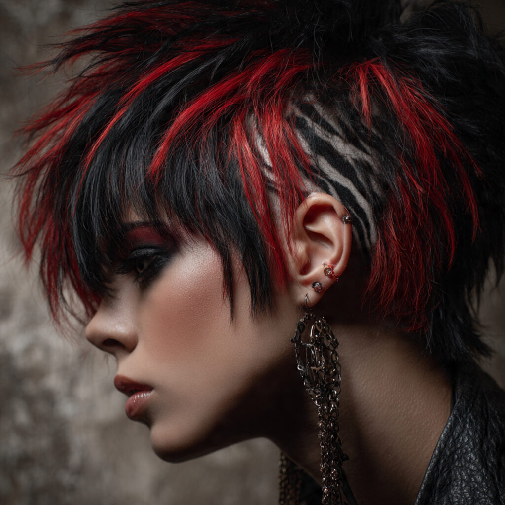 Black and Red Skunk Zebra Stripes