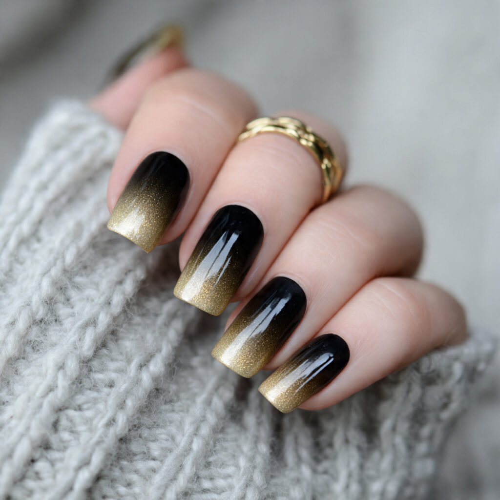 Black to Gold Ombre