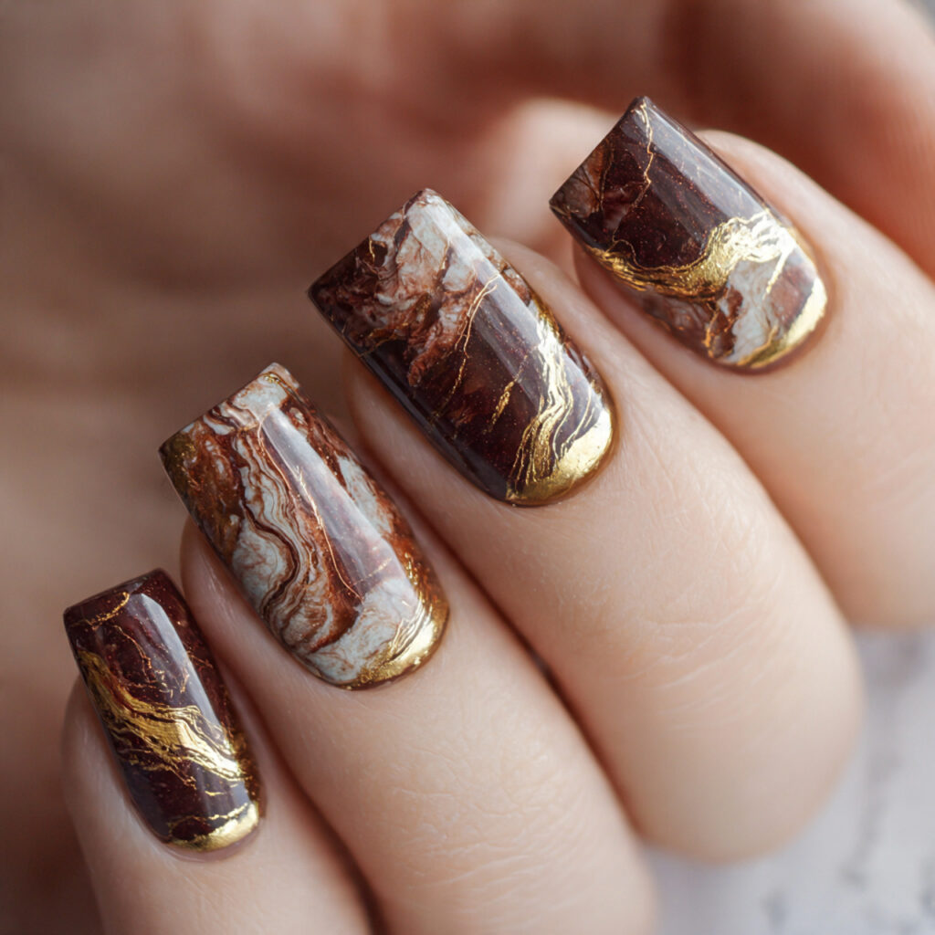 Brown & Gold Marble