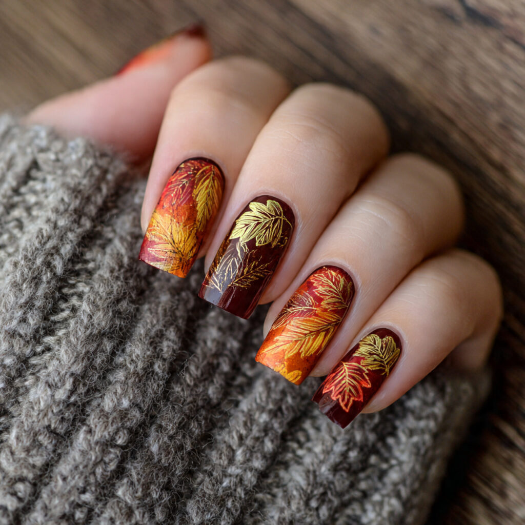 Brown with Autumn Leaves