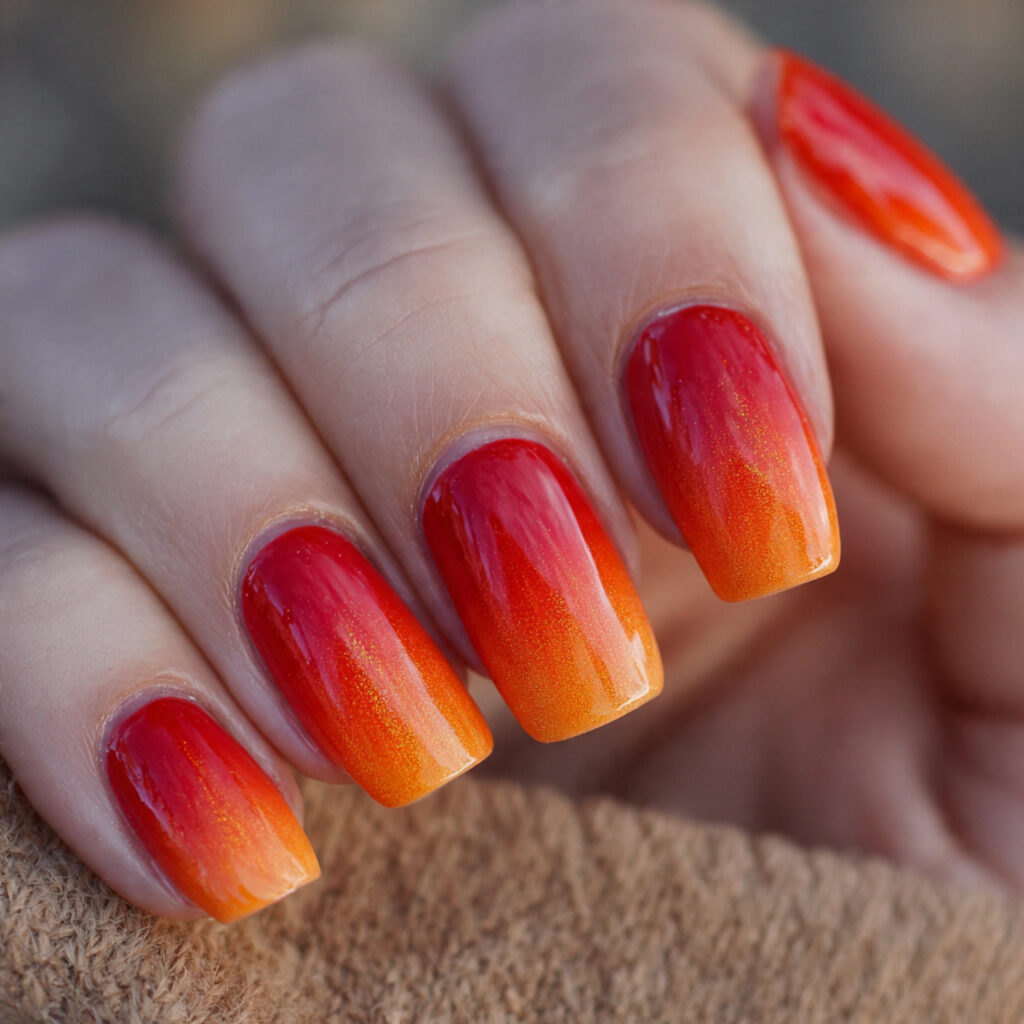 Burnt Orange Sunset Ombre